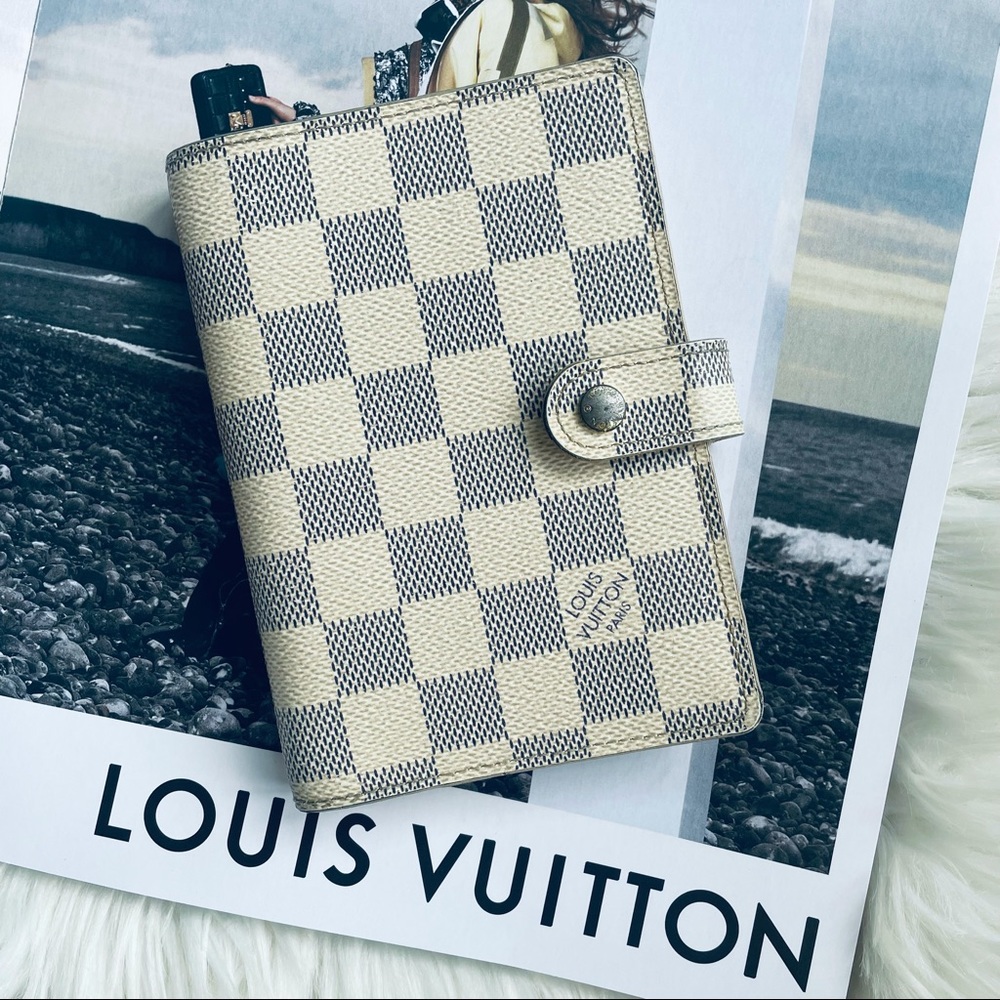 ❤️SOLD❤️ 2017 Louis Vuitton Damier Azure Small Agenda Notebook PM - Picture 1 of 9